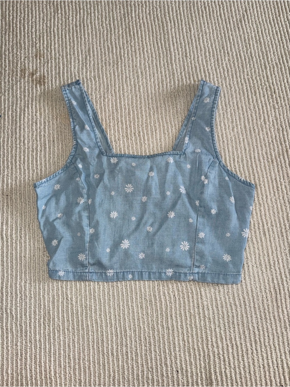 Altar'd State Light Blue Daisy Crop Tank